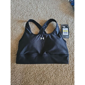 Under Armour Womens Crossback Longline Sports Bra Black Medium